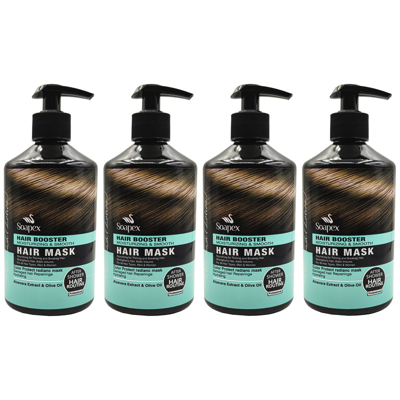 ماسک مو سوپکس مدل روغن زیتون و آلوئه ورا حجم 500 میلی لیتر مجموعه 4 عددی