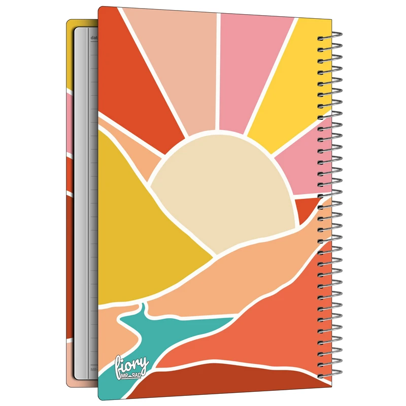 دفتر مشق 50 برگ مستر راد طرح رنگ روشنایی کد fiory 2701