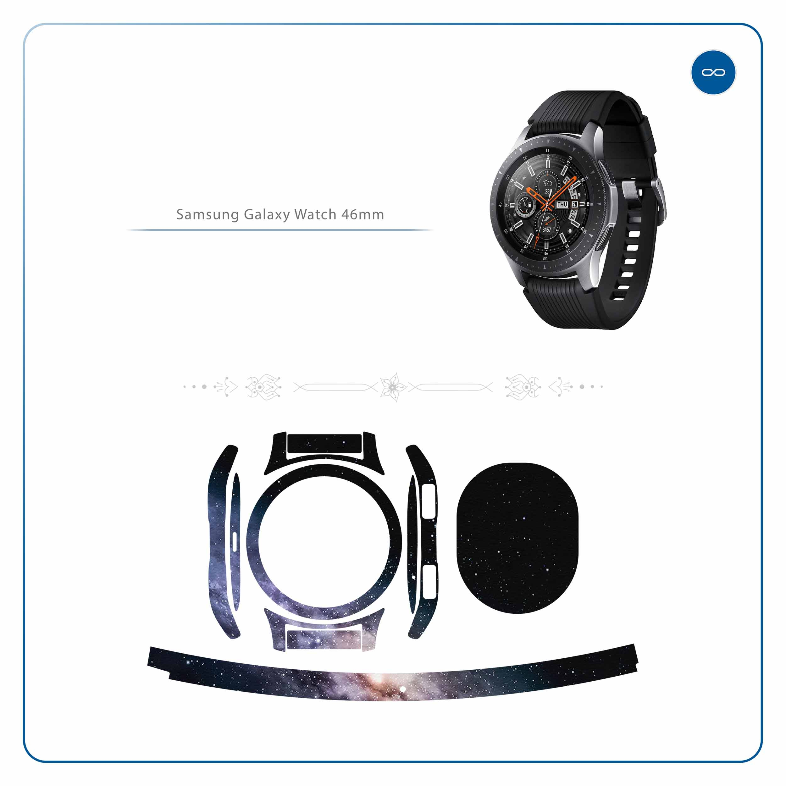 برچسب ماهوت طرح Universe-by-NASA-3 مناسب برای ساعت هوشمند سامسونگ Galaxy Watch 46mm