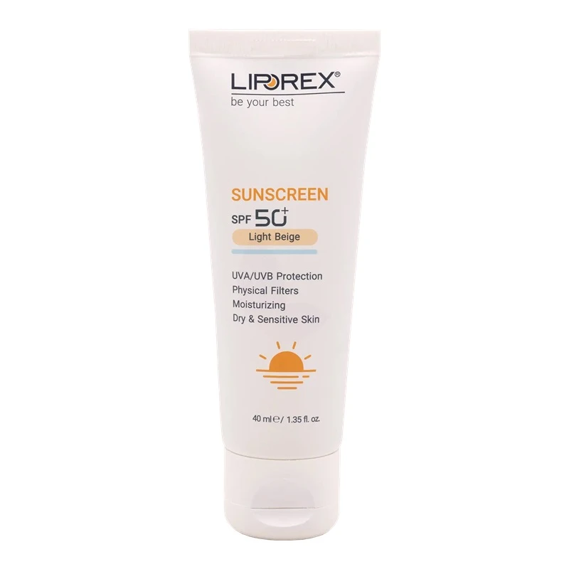 کرم ضد آفتاب رنگی لیپورکس SPF 50 مدل L-D Moisturizing ‌مناسب پوست‌های خشک و حساس حجم 40 میلی‌لیتر