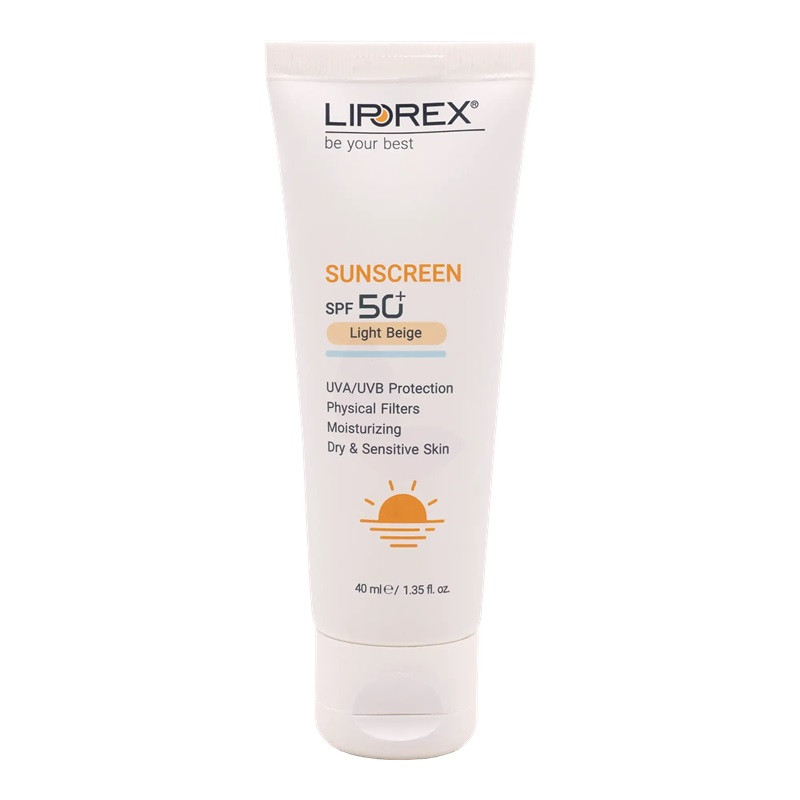 کرم ضد آفتاب رنگی لیپورکس SPF 50 مدل L-D Moisturizing مناسب پوست های خشک و حساس حجم 40 میلی لیتر