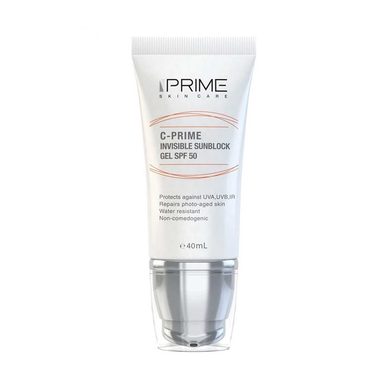 ژل ضد آفتاب بدون رنگ پرایم SPF50 مدل C-Prime محافظ UVA ،UVB، ضد چروک، روشنکننده، ضد لک، ضد پیری، ضد آب، مناسب انواع پوست حجم 40 میلیلیتر ژل ضد آفتاب بدون رنگ پرایم SPF50 مدل C-Prime محافظ UVA ،UVB، ضد چروک، روشنکننده، ضد لک، ضد پیری، ضد آب، مناسب انواع پوست حجم 40 میلیلیتر