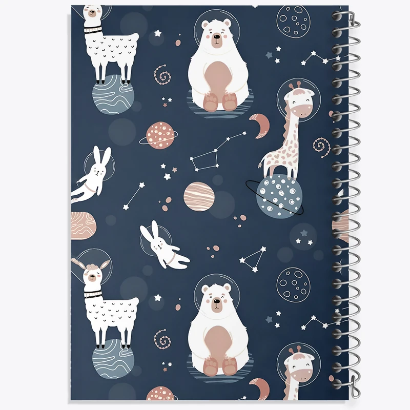 دفتر نقاشی 50 برگ خندالو طرح حیوانات فضانورد کد N3124