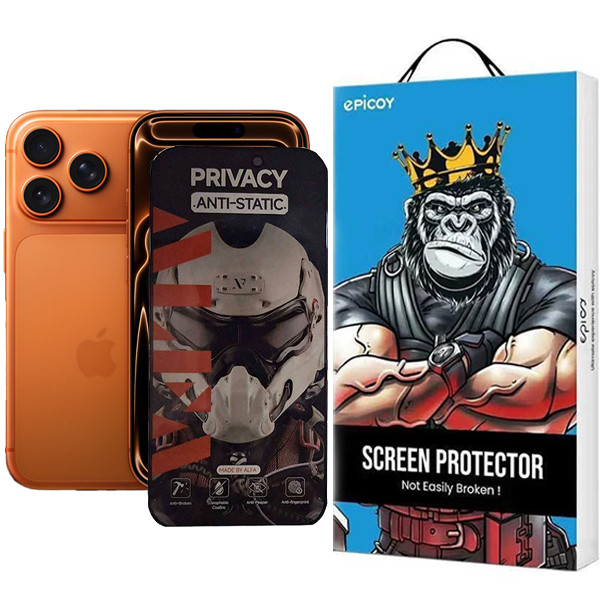 محافظ صفحه نمایش حریم شخصی اپیکوی مدل Alpha مناسب برای گوشی موبایل اپل iPhone 17 Pro / 17 / 16 Pro 