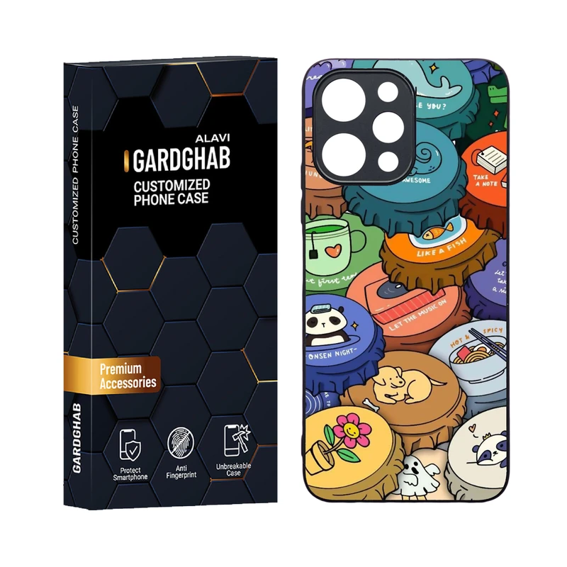 کاور گارد قاب علوی مدل دورژله ای کارتنی و انیمه مناسب برای گوشی موبایل شیائومی Redmi 12 4G / 12 5G