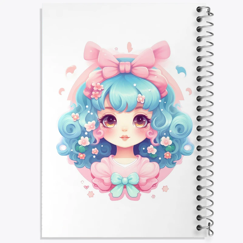 دفتر شطرنجی 50 برگ خندالو مدل دخترانه (Girlish) کد 36894