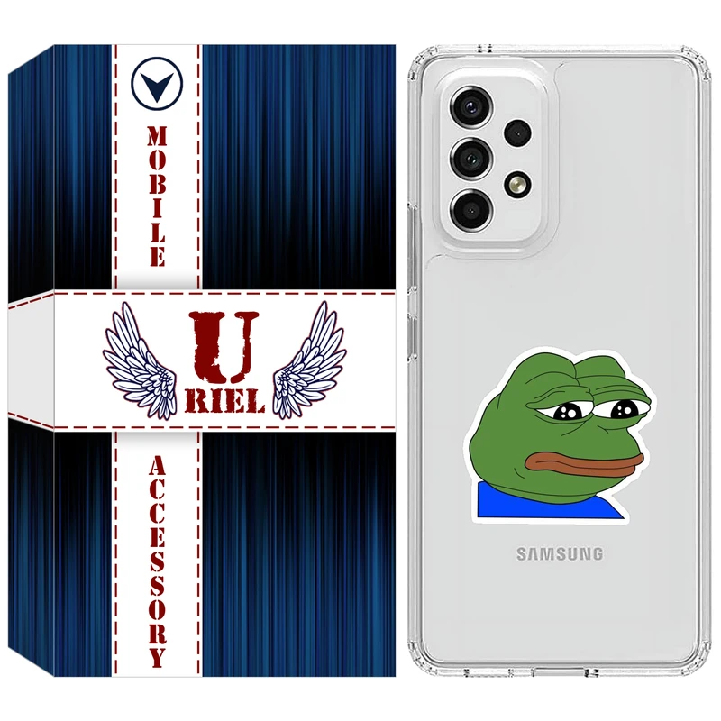 کاور یوریل مدل Clear کد 86 طرح قورباغه غمگین مناسب برای گوشی موبایل سامسونگ Galaxy A13 4G