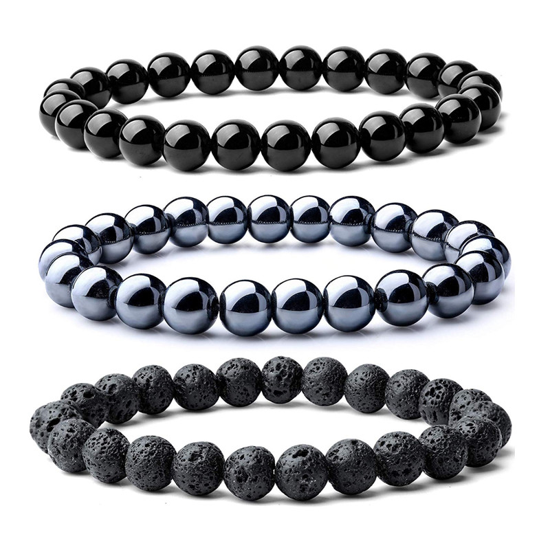 دستبند مردانه گالری شادونه مدل sh-02-3r مجموعه سه عددی