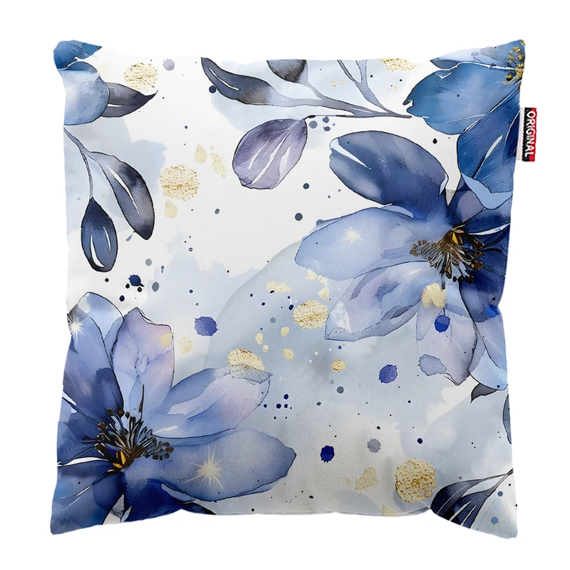 کوسن پاد آفرین مدل مینیمال طرح گل و برگ کد PK403483 سایز 40*40 سانتی متر