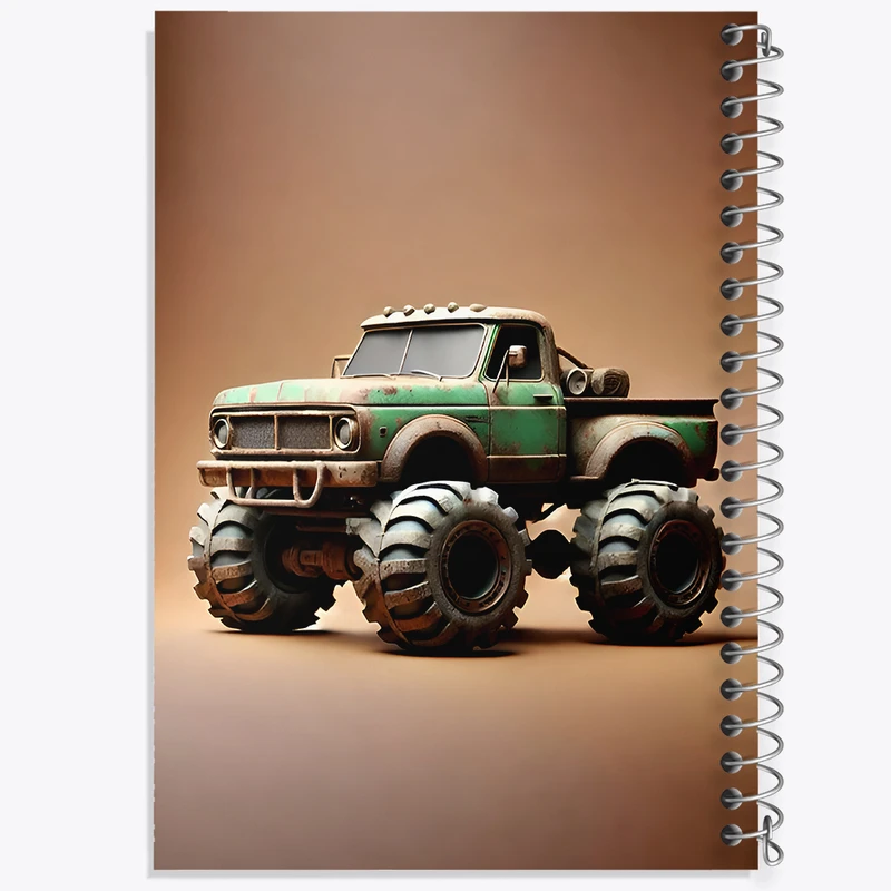 دفتر ژورنال نویسی 50 برگ خندالو مدل نقطه ای طرح ماشین آفرود (Off Road) کد F7938