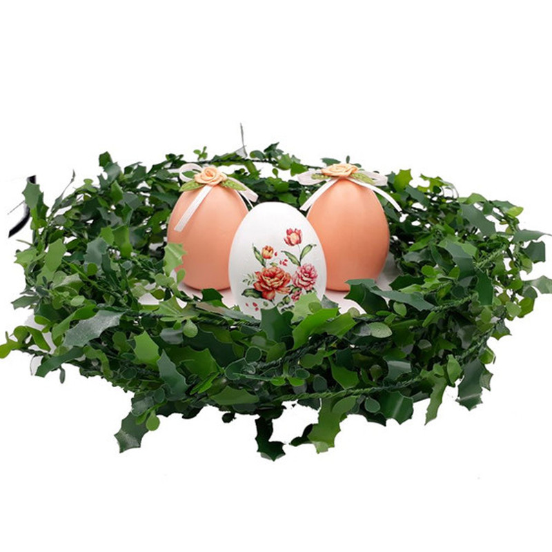 تخم مرغ تزیینی مدل گل نوروز کد mm140 مجموعه 3 عددی