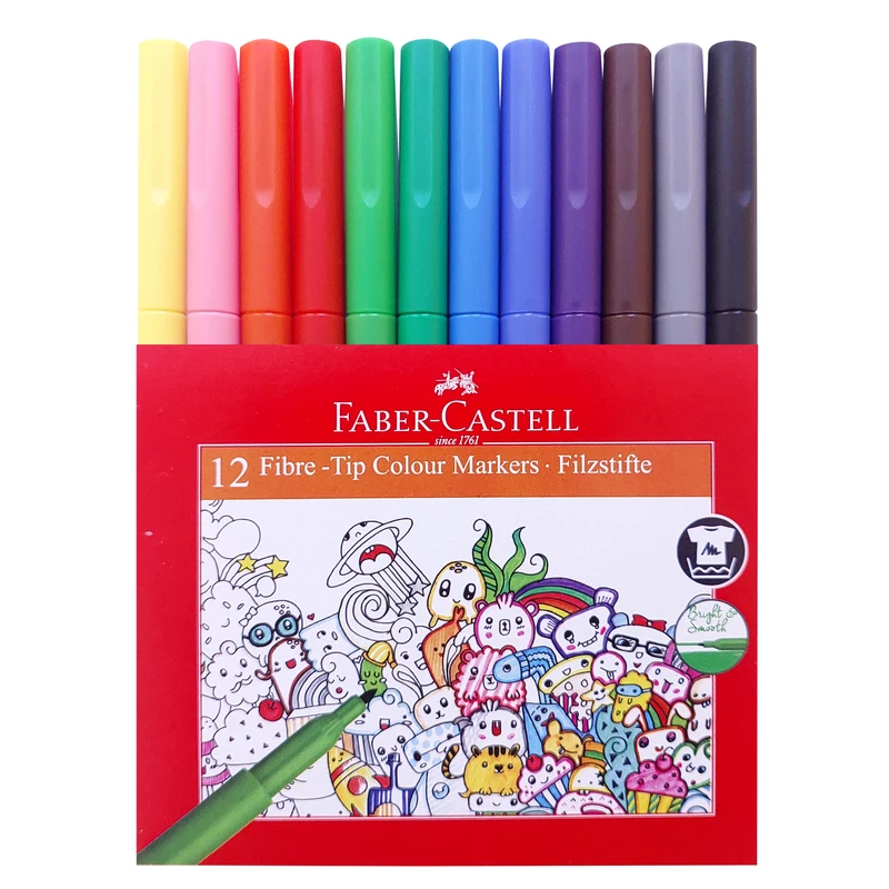ماژیک رنگ آمیزی فابر کاستل مدل Tip Colour بسته 12 عددی