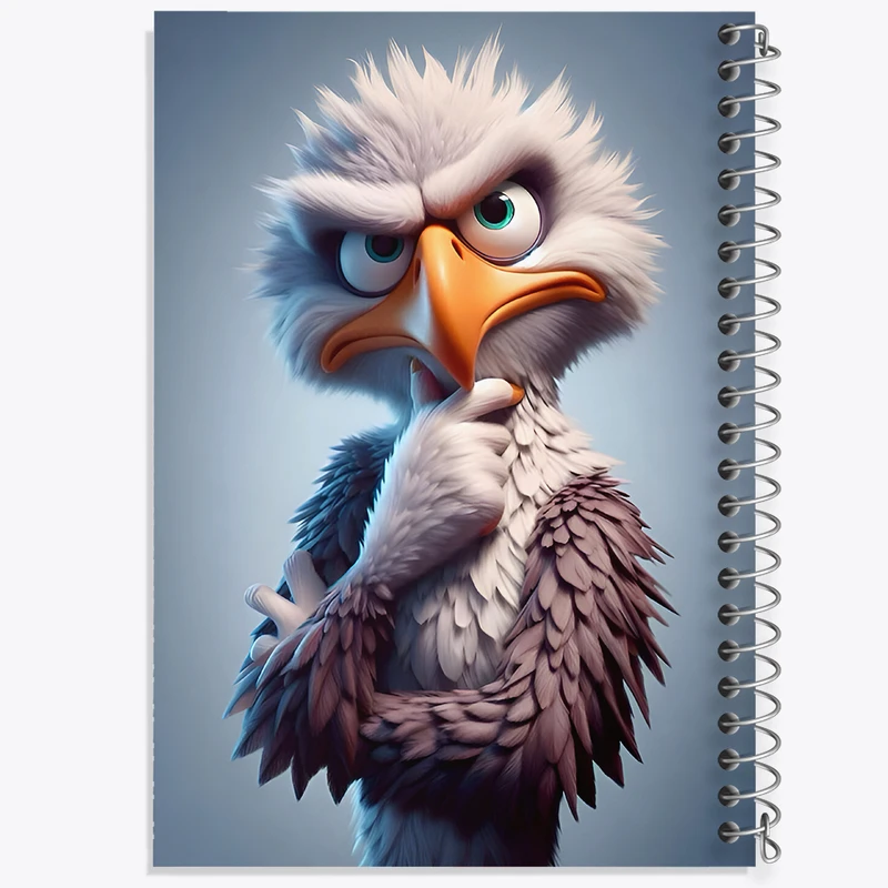 دفتر لیست خرید 50 برگ خندالو طرح عقاب متفکر کد F7174