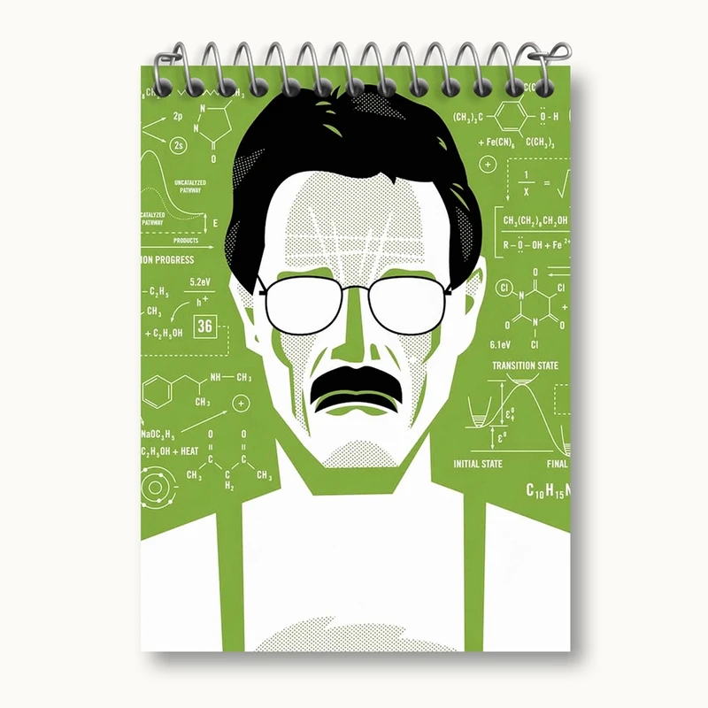 دفتر یادداشت 50 برگ خندالو مدل سریال بریکینگ بد Breaking Bad کد 13292