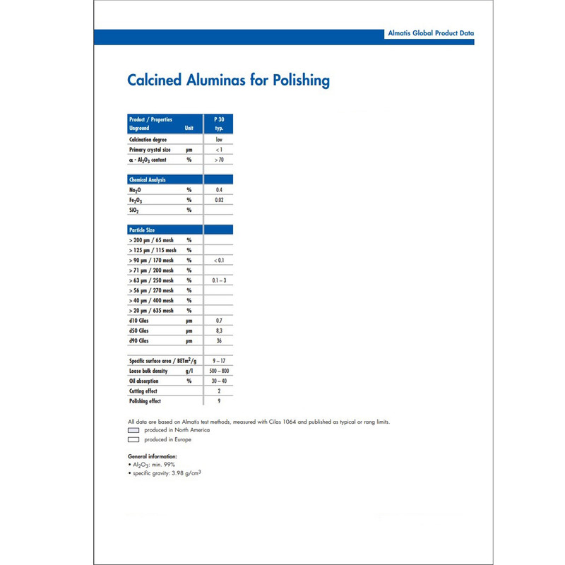 پودر اکسید آلومینیوم کد 30 وزن 0.5 کیلوگرم