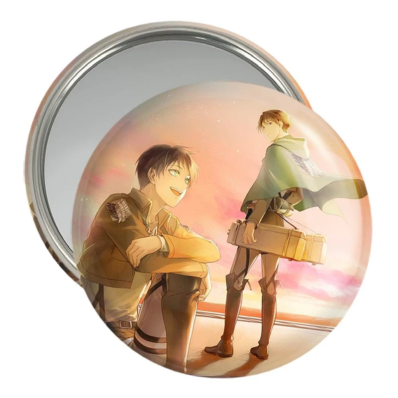 آینه جیبی خندالو مدل لیوای و ارن انیمه اتک آن تایتان Attack on Titan  کد 10994