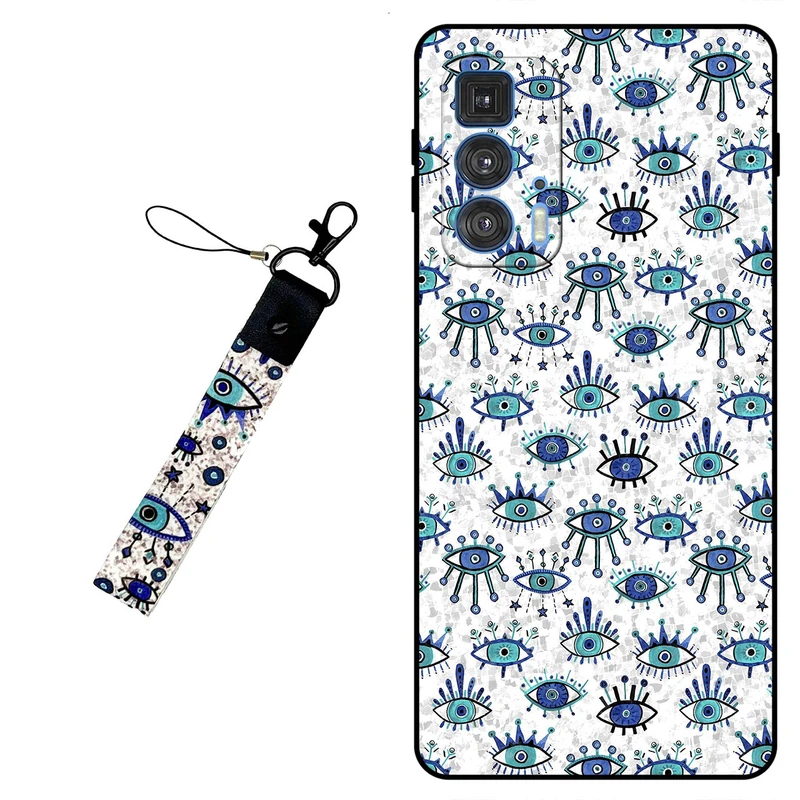 کاور مگافون طرح چشم نظر مدل 6464 مناسب برای گوشی موبایل موتورولا Moto Edge 20 Pro به همراه بند