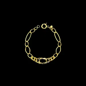 دستبند طلا کم اجرت 18 عیار زنانه ناریا مدل کلاسیک کد J5-5