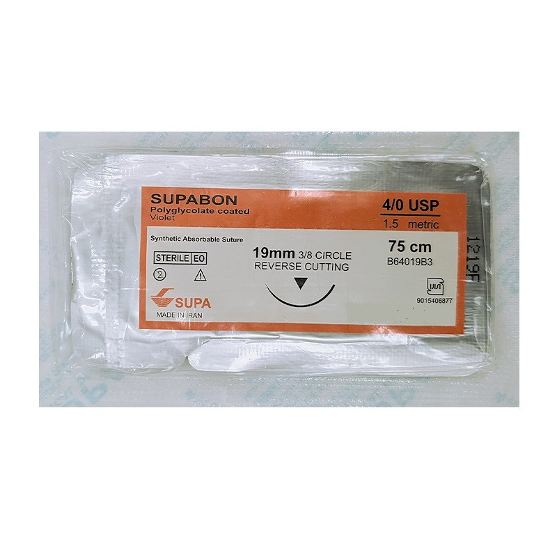 نخ بخیه سوپا مدل ریورس کات 4/0 سوپابن بسته 3 عددی
