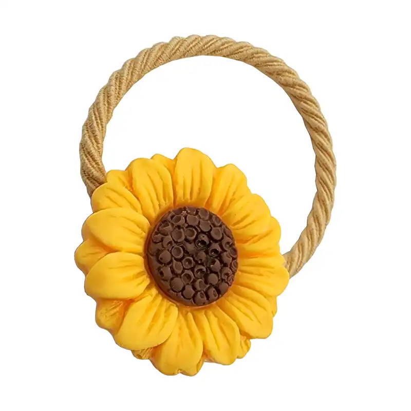 کش مو زنانه مدل گل آفتابگردان کد KSH729-L بسته 3 عددی