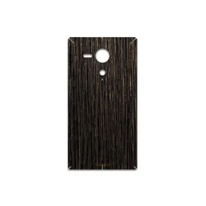 MAHOOT Dark-Gold-Stripes-Wood Cover Sticker for Sony Xperia SP