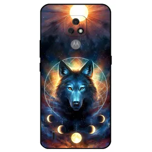 Megafone Wolf and Moon 8006 Cover For Motorola Moto E7