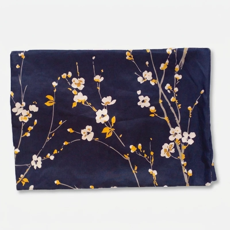 ملحفه مدل روانداز طرح شکوفه گیلاس دو نفره سایز 220×240 سانتی متر