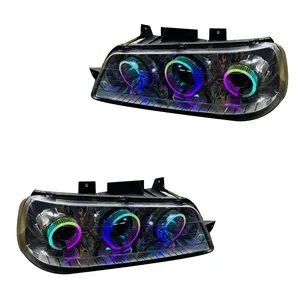 چراغ جلو خودرو گروه پژوهش صنعت مدرن مدل 3D-R3 فولکالر مناسب برای پژو 405 SLX بسته دو عددی