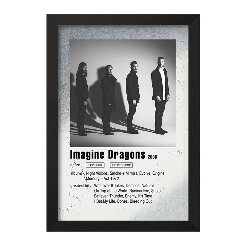 تابلو خندالو مدل ایمجین درگنز (Imagine Dragons)   کد F11237