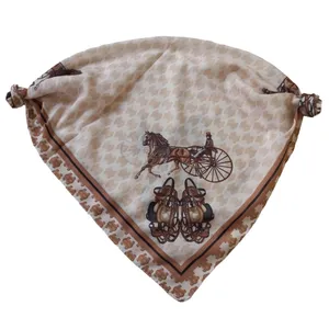 روسری زنانه مدل مینی اسکارف نخی اسب دار کد 32