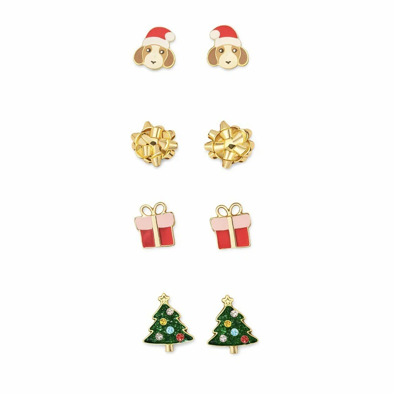 گوشواره دخترانه مدل 01 بسته 4 عددی