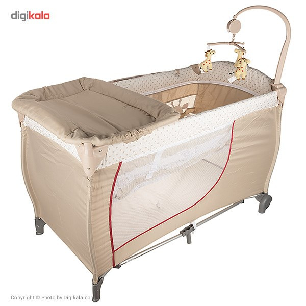 تخت و پارک بازی هاوک مدل Baby Center Giraffe