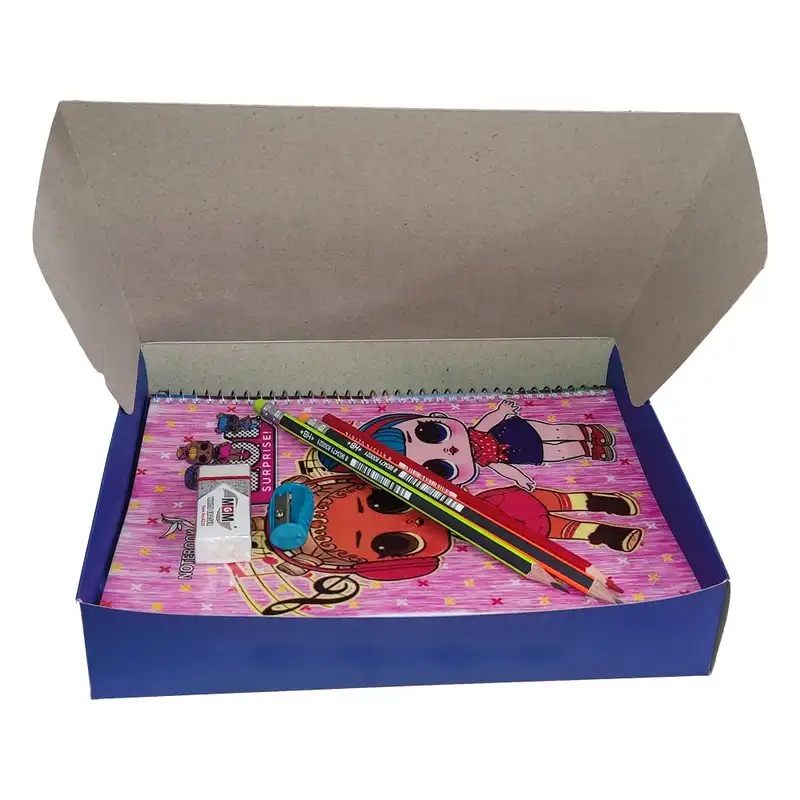 بسته لوازم التحریر الو استاد مدل میرال 5 دخترانه مجموعه 10 عددی