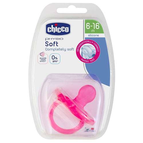 پستانک ارتودنسی چیکو مدل Silicone Physio Soft Soother 6-16m