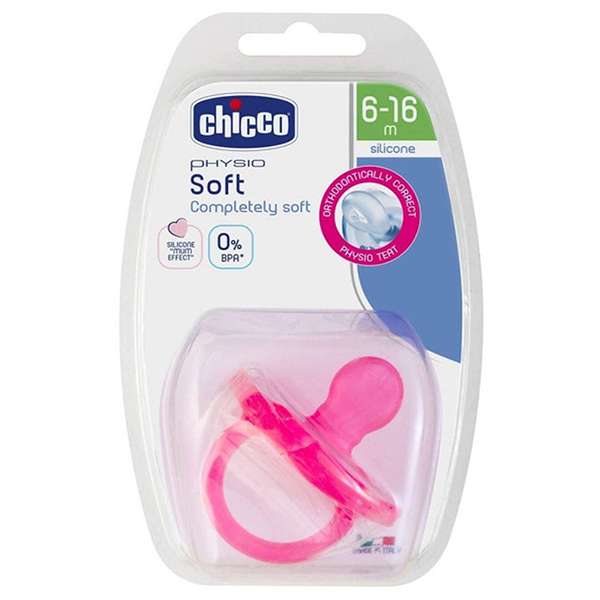 پستانک ارتودنسی چیکو مدل Silicone Physio Soft Soother 6-16m