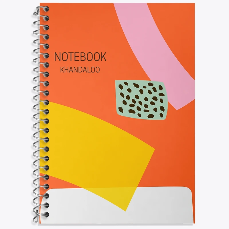 دفتر زبان 50 برگ خندالو مدل دو خط طرح انتزاعی کد N153