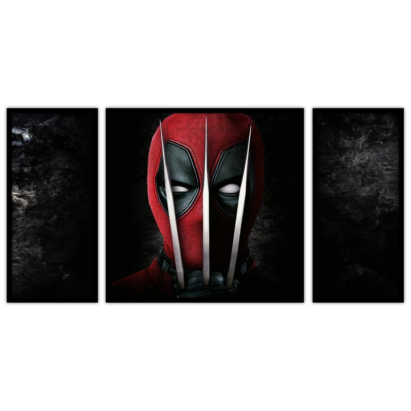 تابلو بکلیت طرح فیلم ددپول مدل B-bu3516 مجموعه 3 عددی