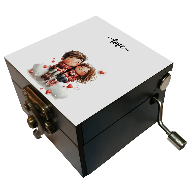 جعبه موزیکال مدل هندلی طرح عشق love قلب کد 3054