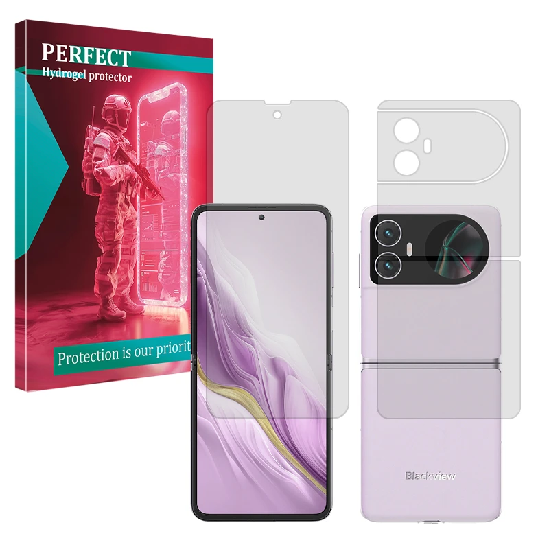 محافظ صفحه نمایش شفاف پرفکت مدل Tough مناسب برای گوشی موبایل بلک ویو Hero 10 به همراه محافظ پشت گوشی