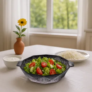 ظرف سرو سرامیکی بومی مدل ماربل