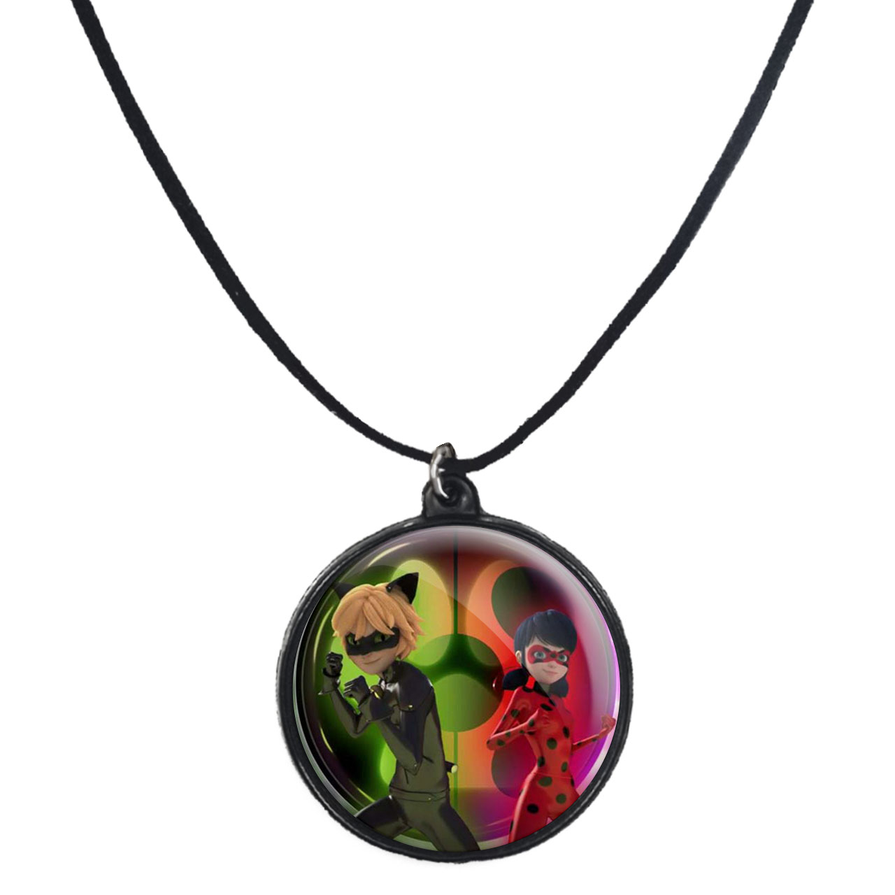 گردنبند پرمانه طرح کفشدوزکی کد pmb.1300مدل دو طرفه