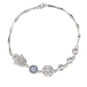 دستبند نقره زنانه بازرگانی میلادی مدل DP_479