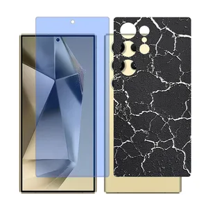 Glass Together model anti-blue screen protector for Samsung Galaxy S23 Ultra mobile phone with back cover sticker