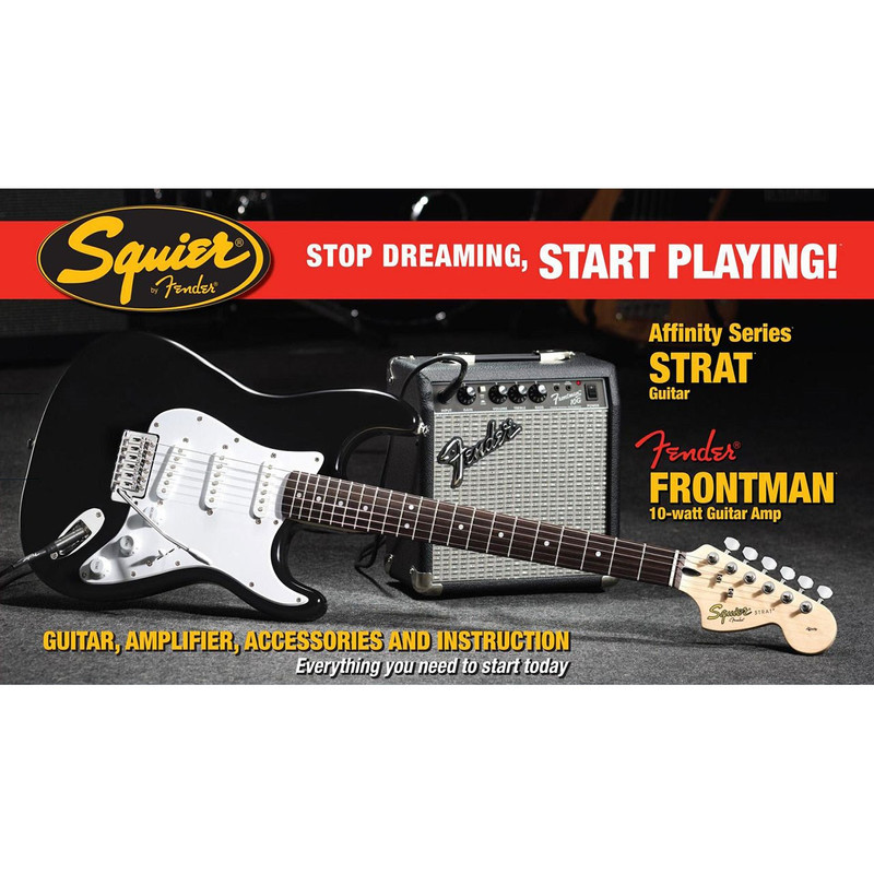 پکیج گیتار الکتریک فندر مدل Squier Affinity Series Stratocaster Black