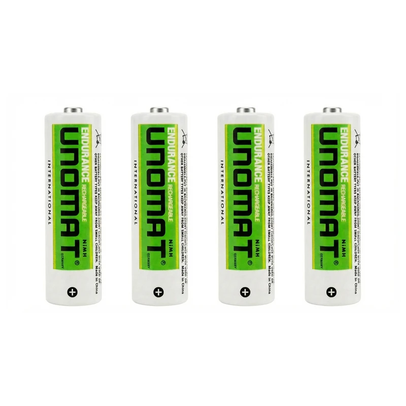 باتری قلمی قابل شارژ یونومات مدل UNOMAT 2300mA بسته ۴ عددی