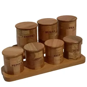 ست جا ادویه ۷ پارچه مدل ۰۰۱ به همراه استند