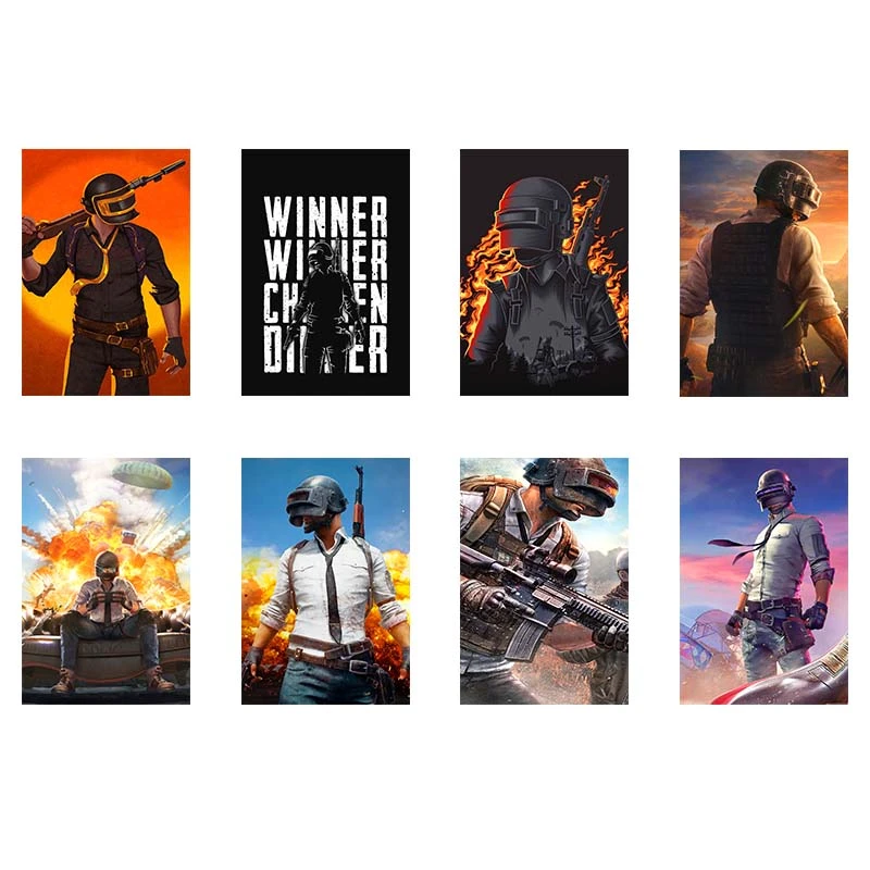 پوستر کارنيکا طرح پابجی PUBG کد 59041 مجموعه 8 عددی