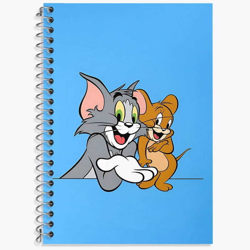 دفتر زبان 50 برگ خندالو مدل سه خط طرح تام و جری (Tom And Jerry) کد N2490