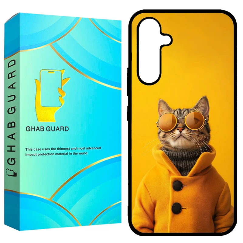 کاور قاب گارد طرح گربه مدل GCHPA54 مناسب برای گوشی موبایل سامسونگ  Galaxy A54 5G