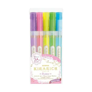 ماژیک علامت گذار 5 رنگ زبرا مدل Kirarich